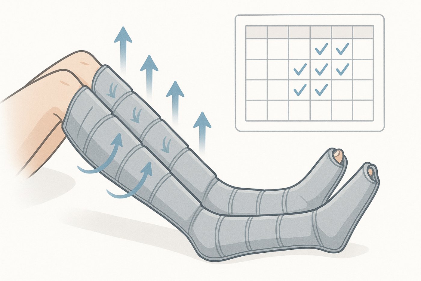 Presoterapia para piernas cansadas: cuántas sesiones se necesitan, cada cuánto hacerlas y cómo mantener el alivio